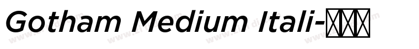 Gotham Medium Itali字体转换